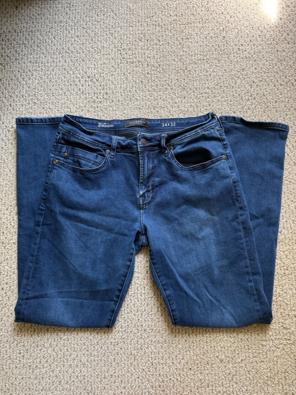 Liverpool Jeans Company Men’s Slim Straight Dark Blue Jeans